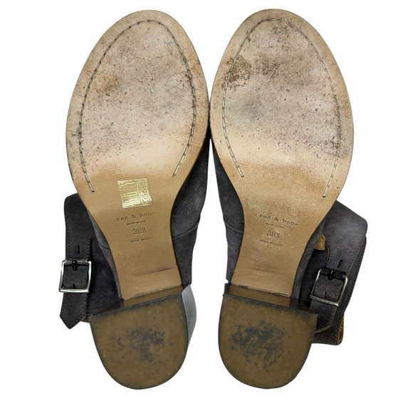 Rag & Bone - Women’s ‘Marta' Suede, Cut-Out Bootie - Grey, Size 38.5 IT, 8.5 US - Picture 14 of 16